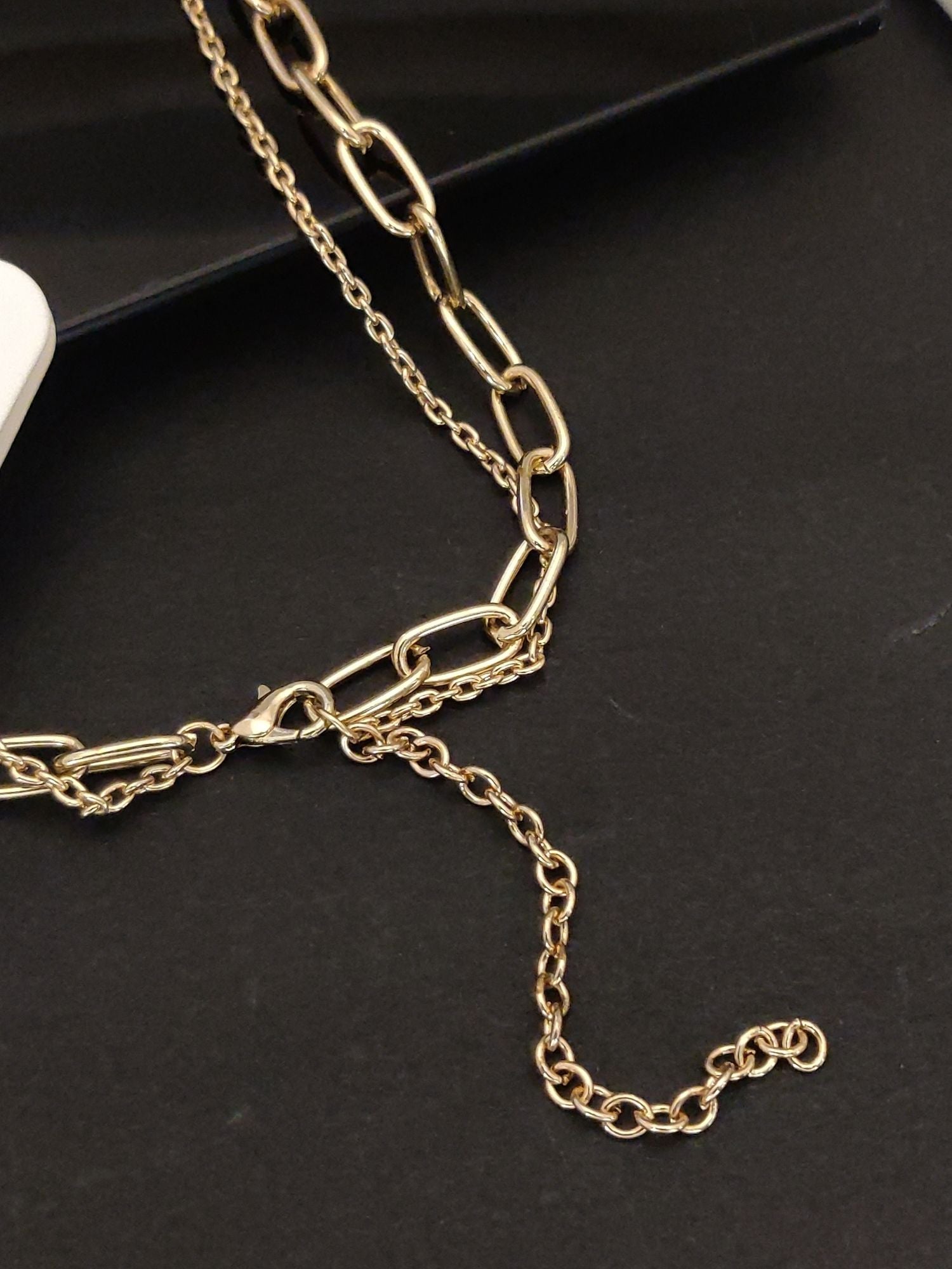 Stylish gold pendant chain from Abdesignsjewellery featuring links for a western fashion jewelry necklace