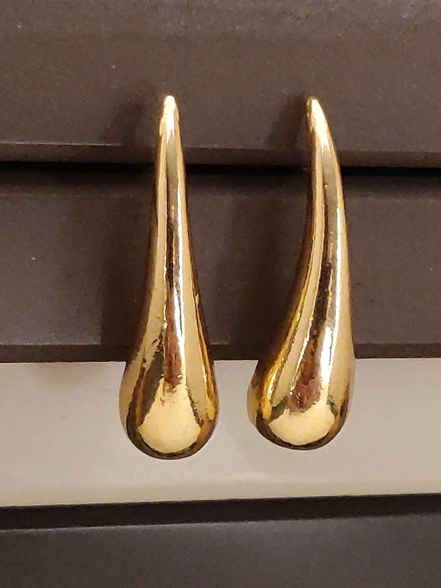 Abdesignsjewellery Western Gold Plated Big Drop Earring with a sleek and modern design