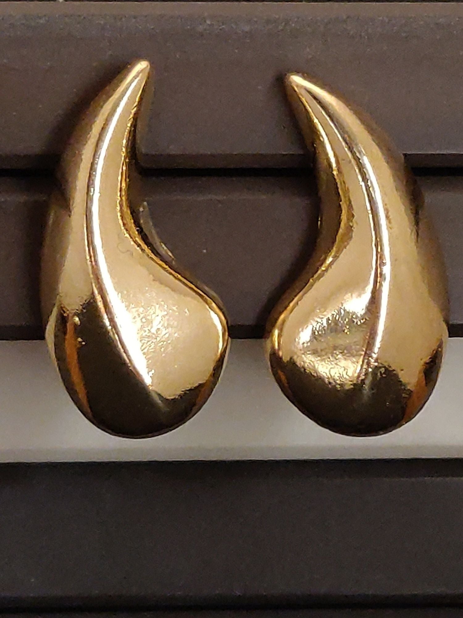 Abdesignsjewellery Western Gold Plated TearDrop Earring with a sleek, modern design and shiny finish