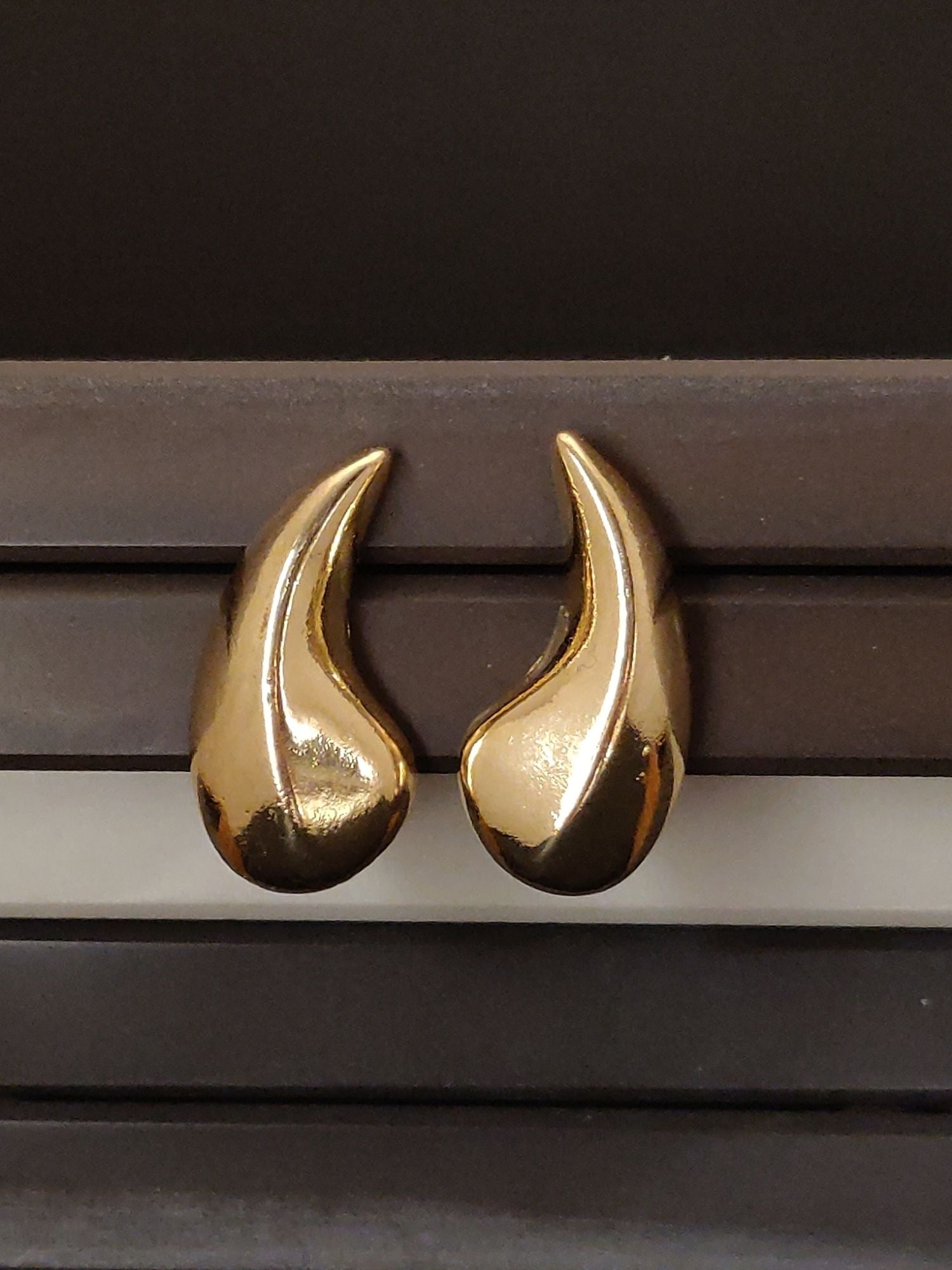 Abdesignsjewellery Western Gold Plated TearDrop Earring with a sleek and elegant design