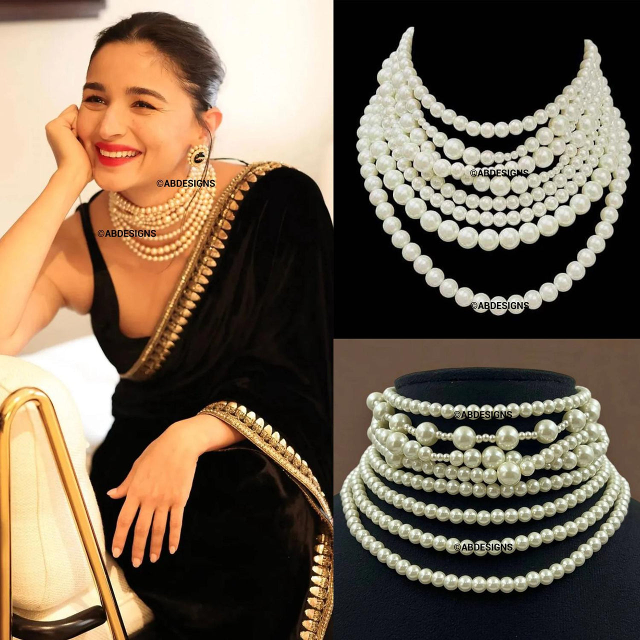 Alia Bhatt Pearl Necklace