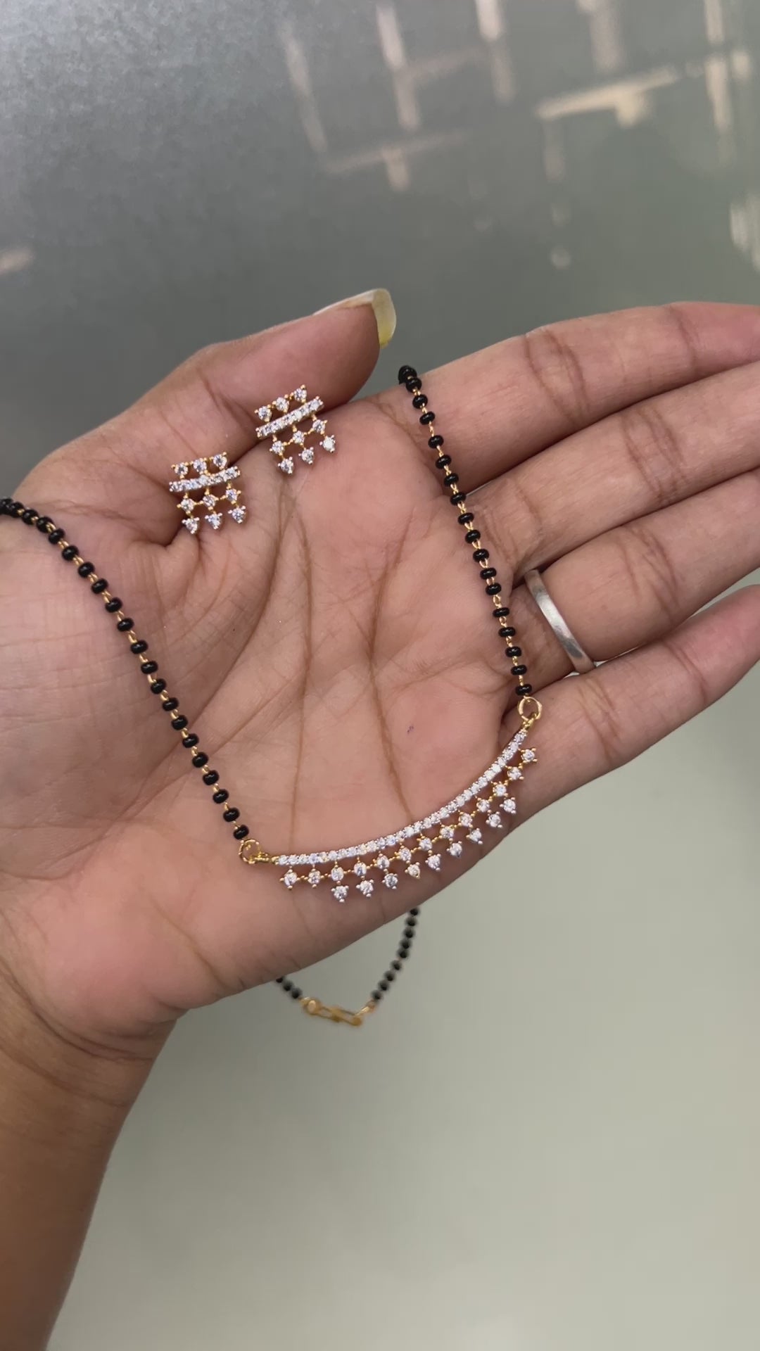 Minimal Mangalsutra Set in Gold Plating – Daily Wear | Abdesigns