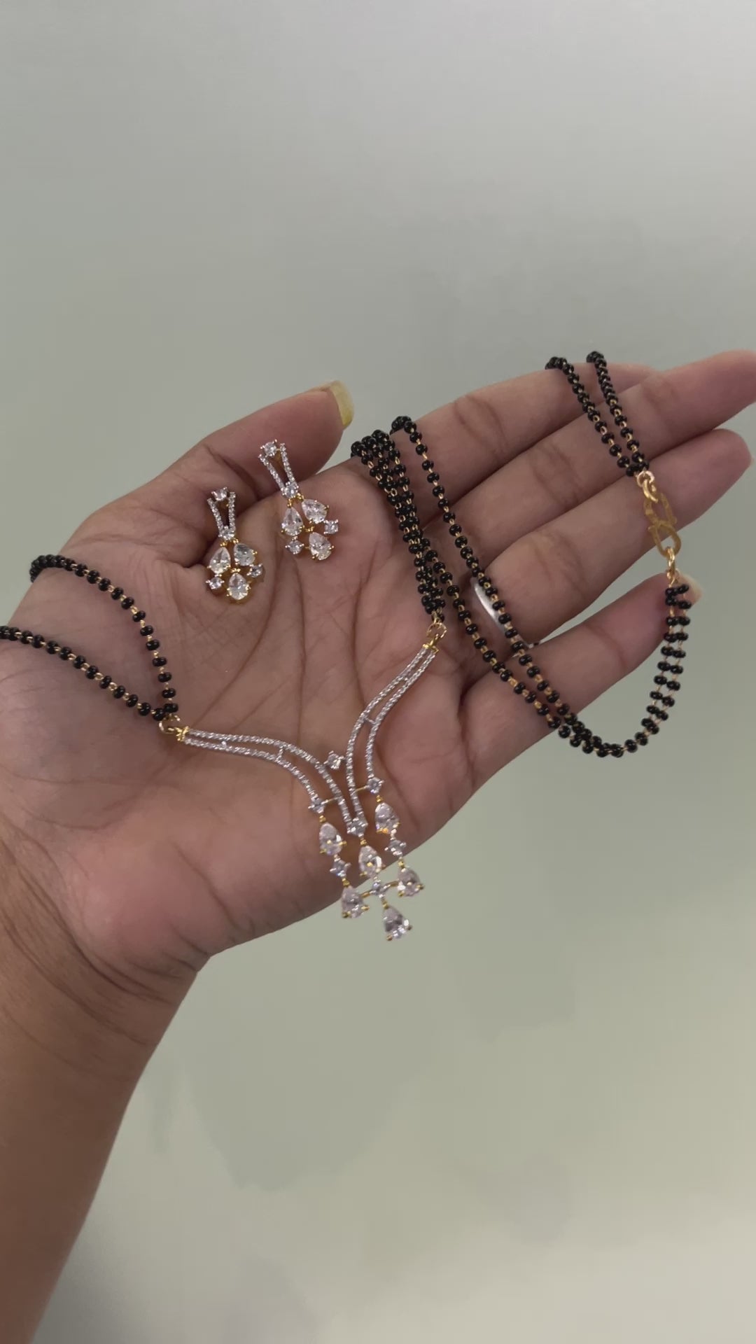 Long Solitaire Pendant Mangalsutra Set | Abdesigns