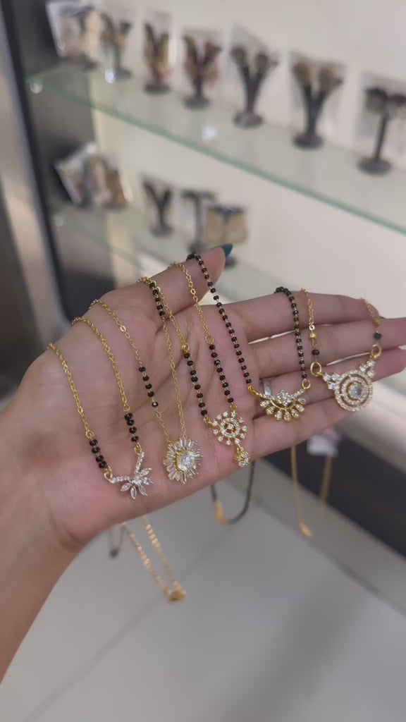 Gold Plated Modern Daily Elegance Mangalsutra Necklace