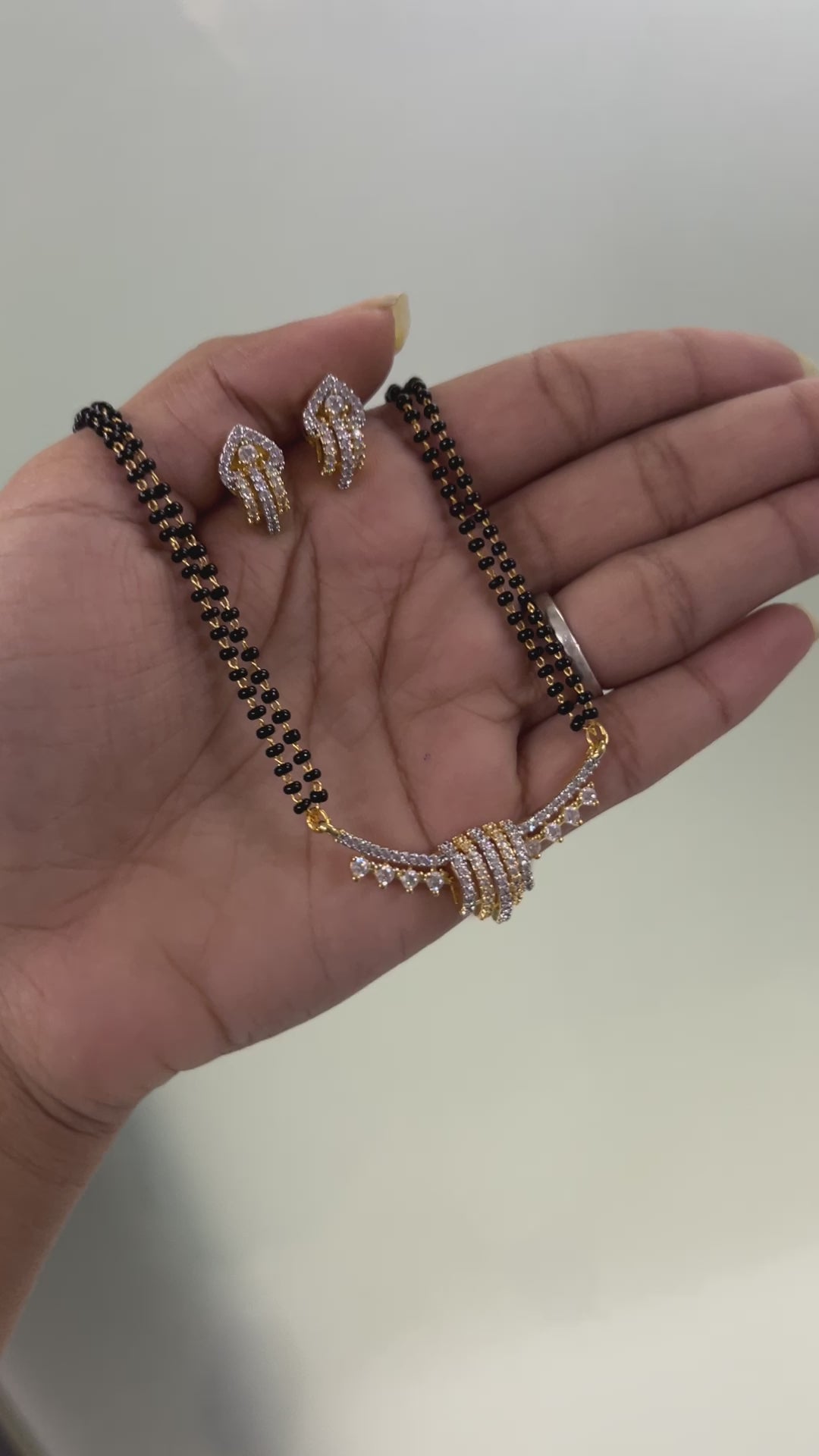 Pretty Diamond Look Mangalsutra Set – Elegant Daily Glam | Abdesigns