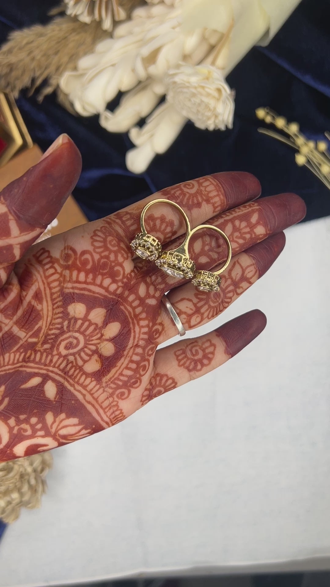 Oxidsed Gold Victorian Party Polki Diamond Ring | Abdesigns
