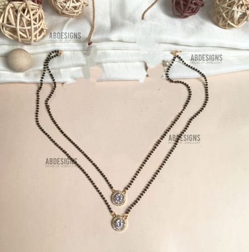 Amandeep Sidhu Inspired Double Gold Stone Mangalsutra - Abdesignsjewellery