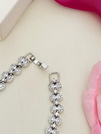 Thumbnail for Silver Plated American Diamond Bracelet by Abdesignsjewellery with intricate sparkling stones
