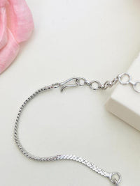 Thumbnail for Silver Plated American Diamond Chocker Necklace Set by Abdesignsjewellery with sleek chain and secure clasp