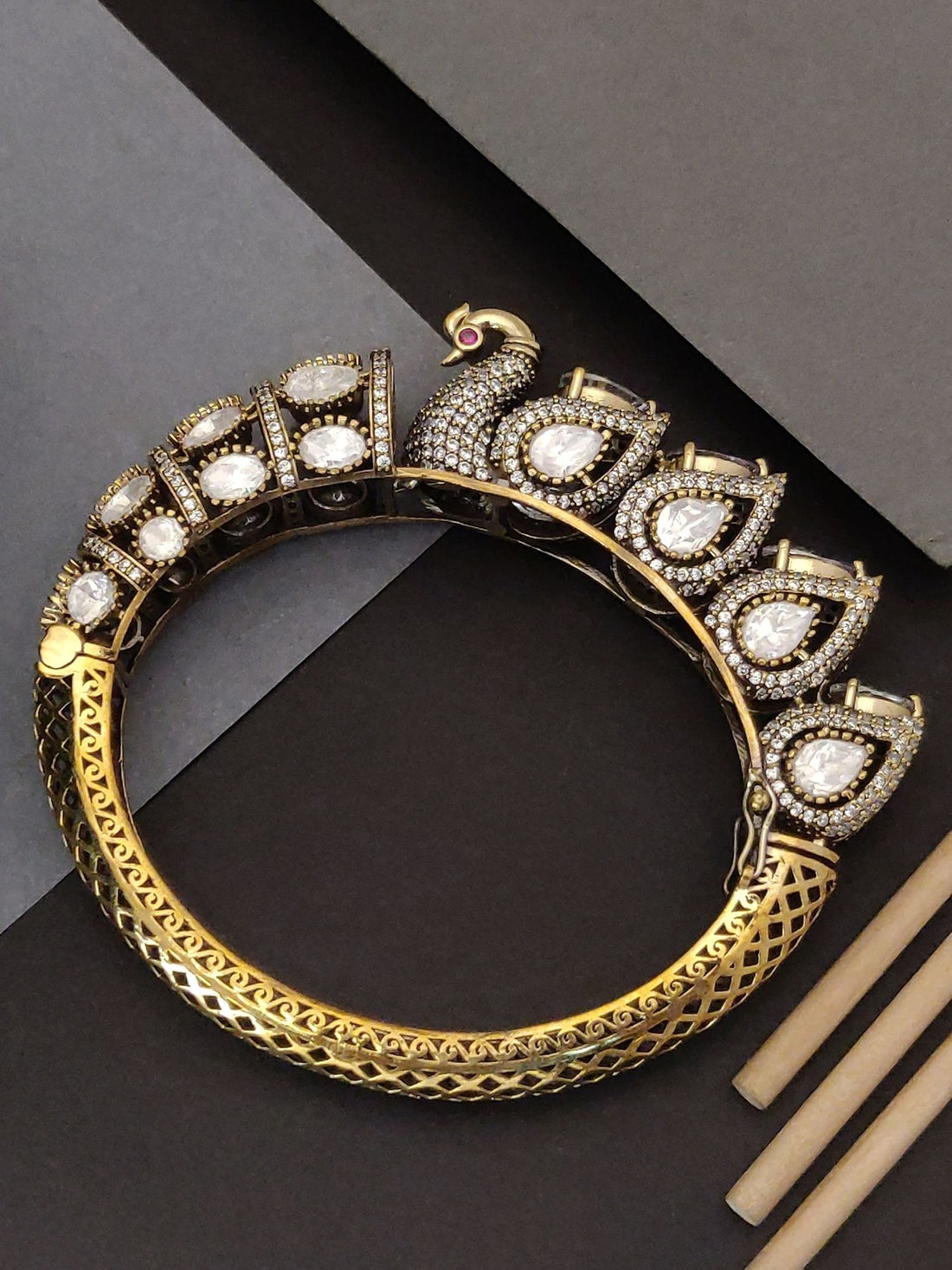 Victorian Polki Bracelet by Abdesignsjewellery featuring intricate design and sparkling gemstones