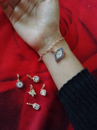 Thumbnail for High Quality Rosegold 6 Charm Bracelet Combo