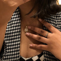 Thumbnail for Neha Singla Round Gold Pendant Necklace Chain