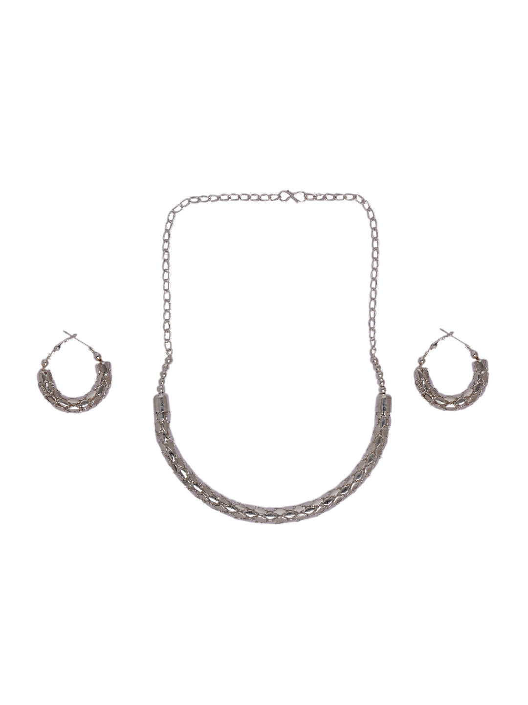 Silver Plated Light Weight Hasli Necklace - Abdesignsjewellery