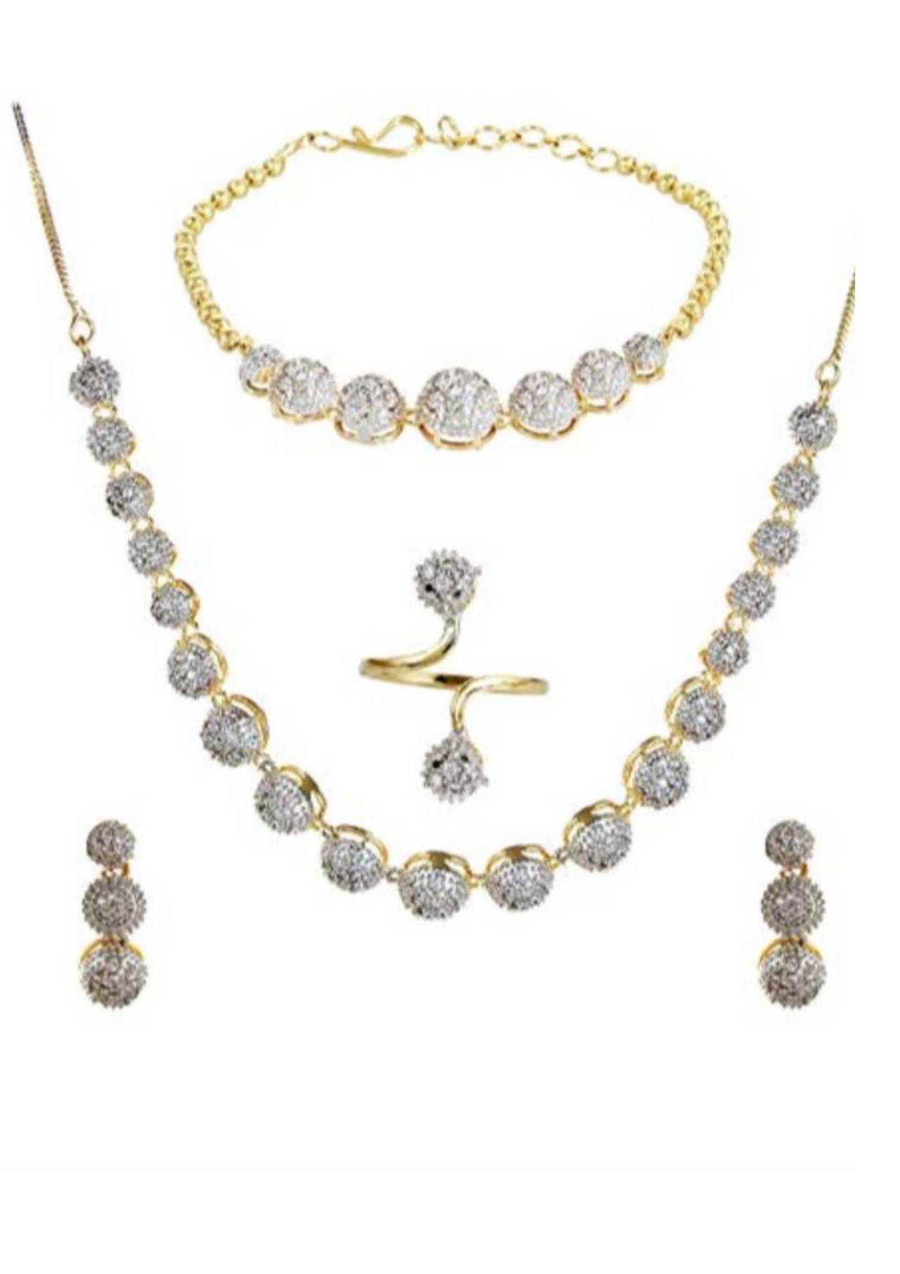 Exclusive American Diamond Combo Jewellery - Abdesignsjewellery