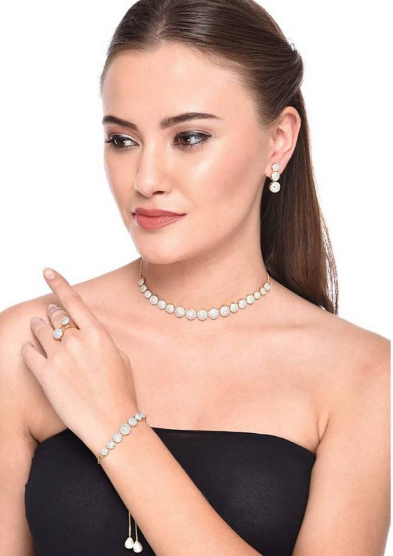 Exclusive American Diamond Combo Jewellery - Abdesignsjewellery