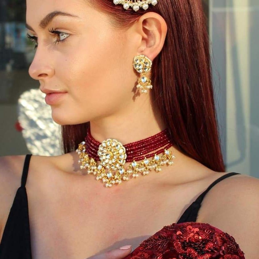Jaipuri Ruby Choker Necklace