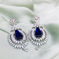 Thumbnail for Blue Emerald Diamond Earrings