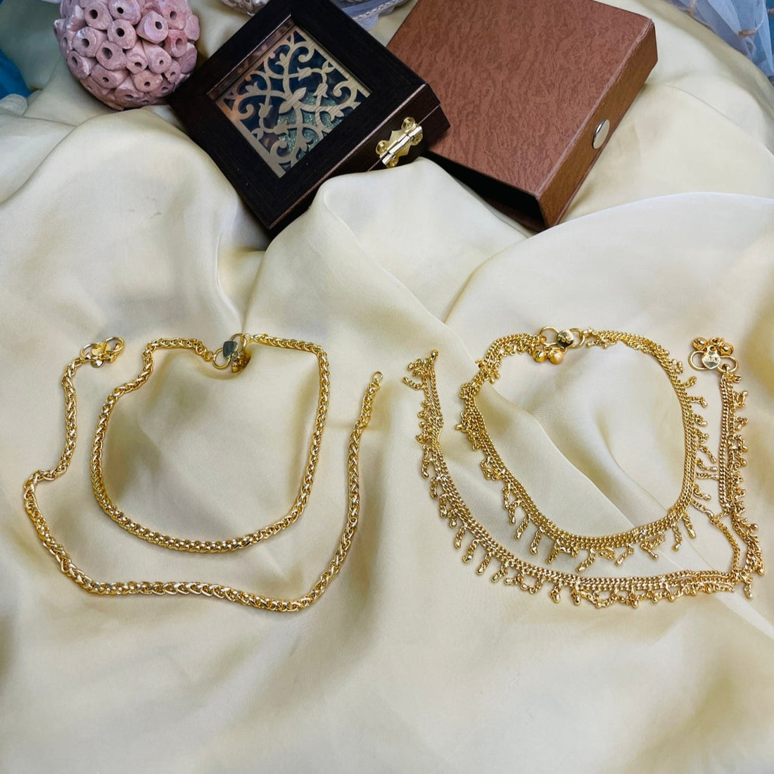 High Quality Golden Anklets Combo