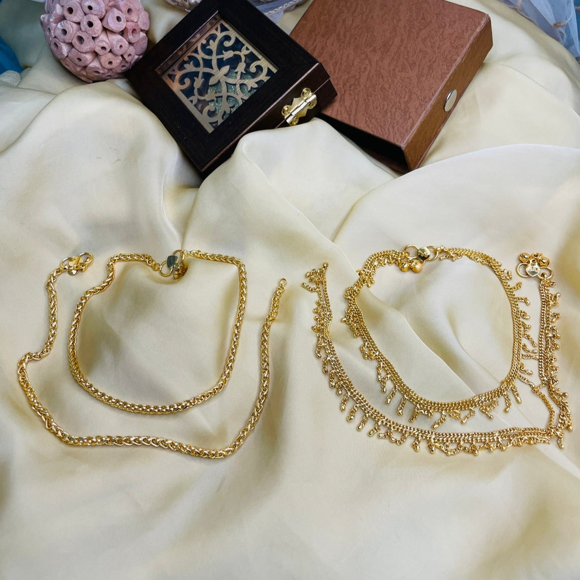High Quality Golden Anklets Combo