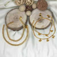 Thumbnail for Gorgeous Dailywear Gold Plated Anklets Combo - Abdesignsjewellery