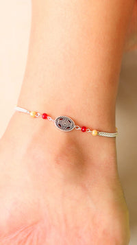 Thumbnail for Heritage Round Silver Women Anklets