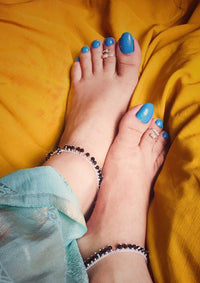 Thumbnail for BlackBeads Anklet Toe Rings Combo Jewellery - Abdesignsjewellery
