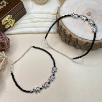 Thumbnail for Lovely Crystal Beads Silver Plated Anklet