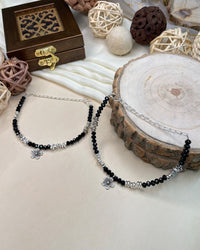 Thumbnail for Charming Crystal Beads Silver Plated Anklet - Abdesignsjewellery