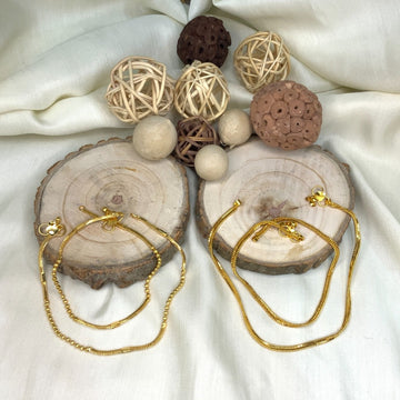 Stylish Gold Plated Anklets Combo - Abdesignsjewellery