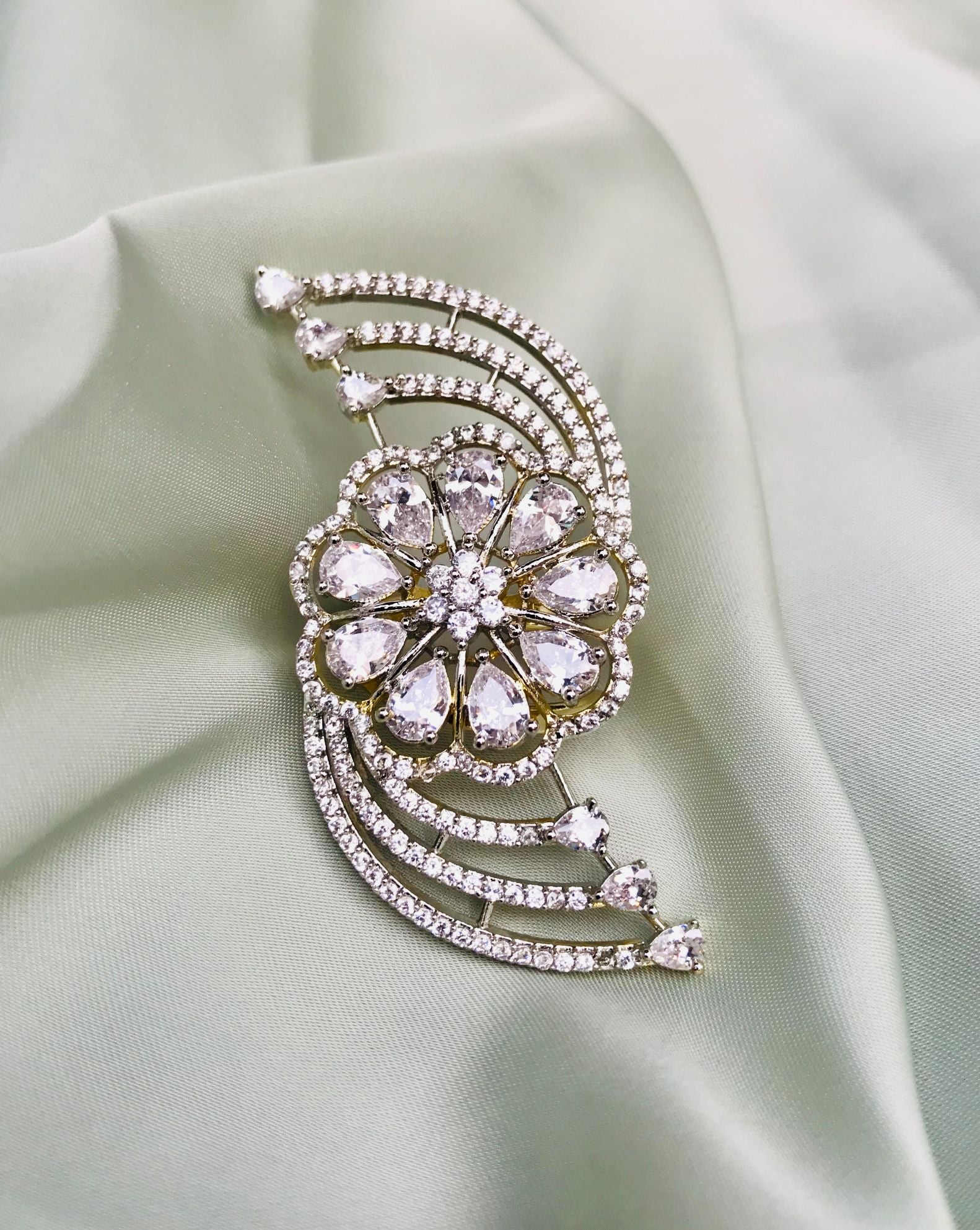 Oversized Choki American Diamond Floral Rings - Abdesignsjewellery