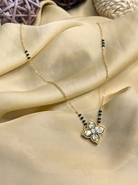 Thumbnail for Appealing White Flower Polki Mangalsutra - Abdesignsjewellery