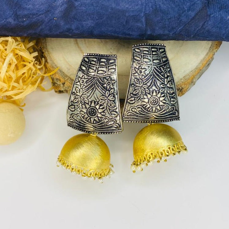 Classic High Quality Matt Gold Plated Jhumka - Abdesignsjewellery