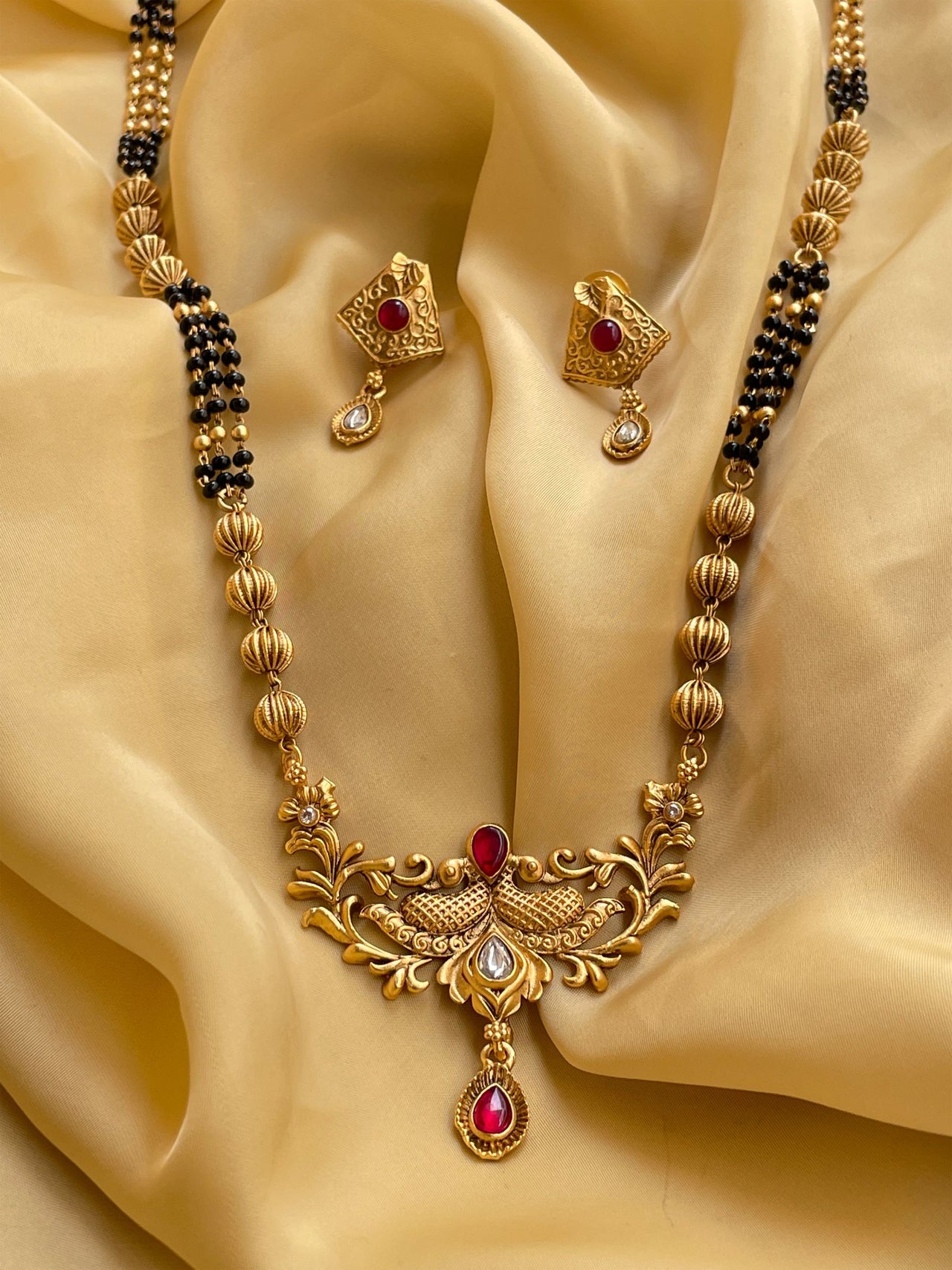 Long Antique Peacock South Indian Mangalsutra