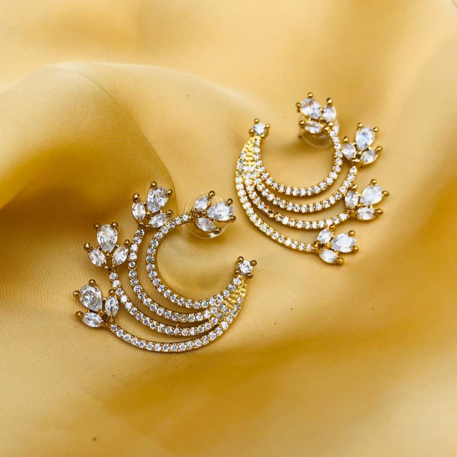 18ct tw Diamond Leaf Earrings in Sterling Silver SED02767  Ramseys  Diamond Jewelers