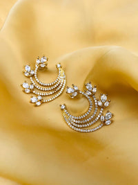 Thumbnail for New Diamond Curve Leaf Earrings