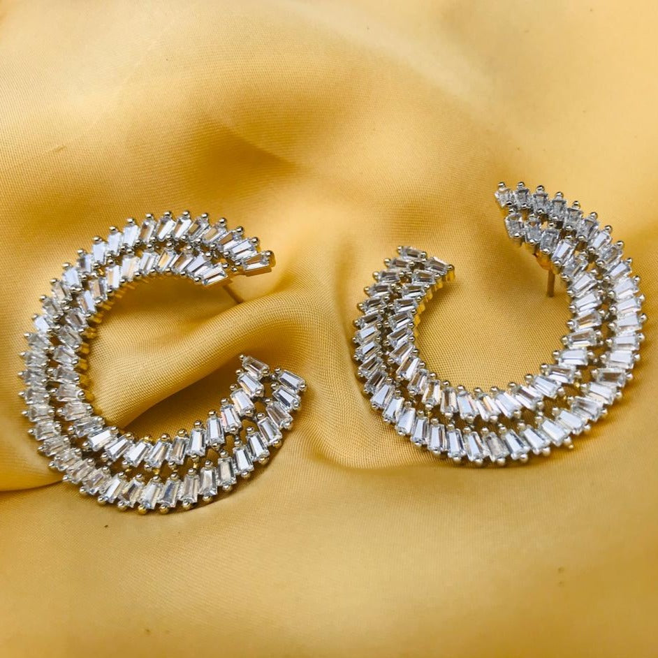 Silver Choki Diamond Earrings