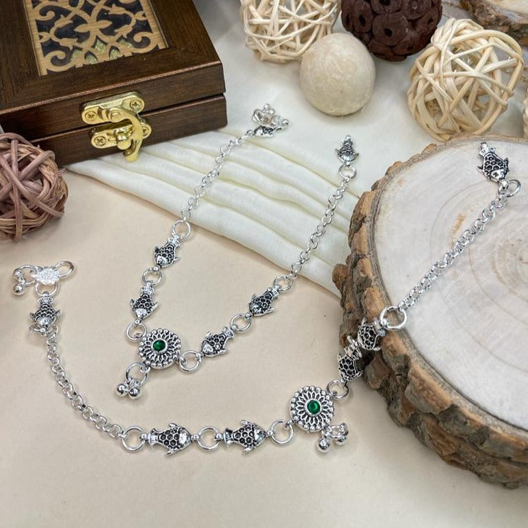 Elegant Silver Plated Fish Anklets - Abdesignsjewellery