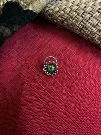 Thumbnail for Green Dazzling Silver Nose Pin - Abdesignsjewellery