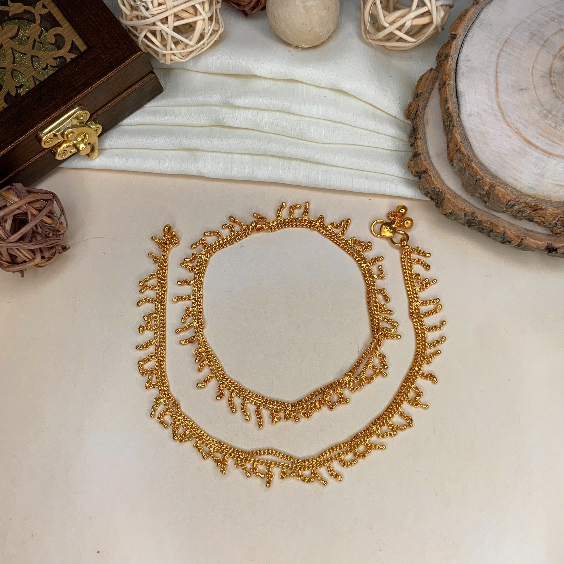 Elegant High Quality Gold Plated Anklet - Abdesignsjewellery