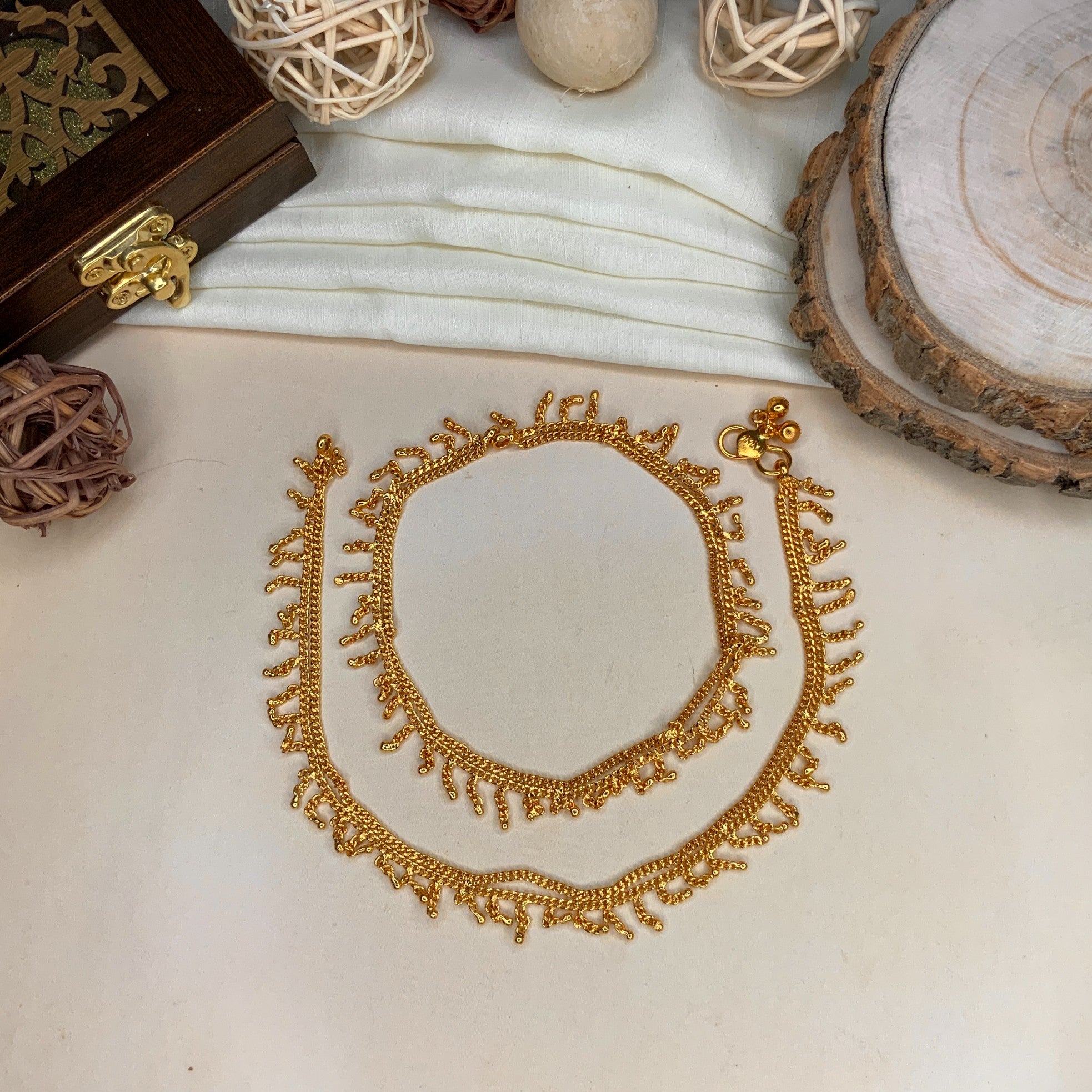 Elegant High Quality Gold Plated Anklet - Abdesignsjewellery
