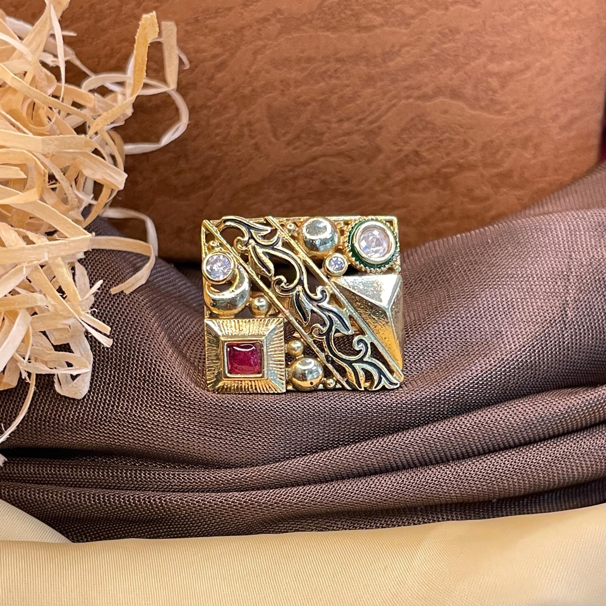 Antique Square Shape Diamond Fancy Ring - Abdesignsjewellery