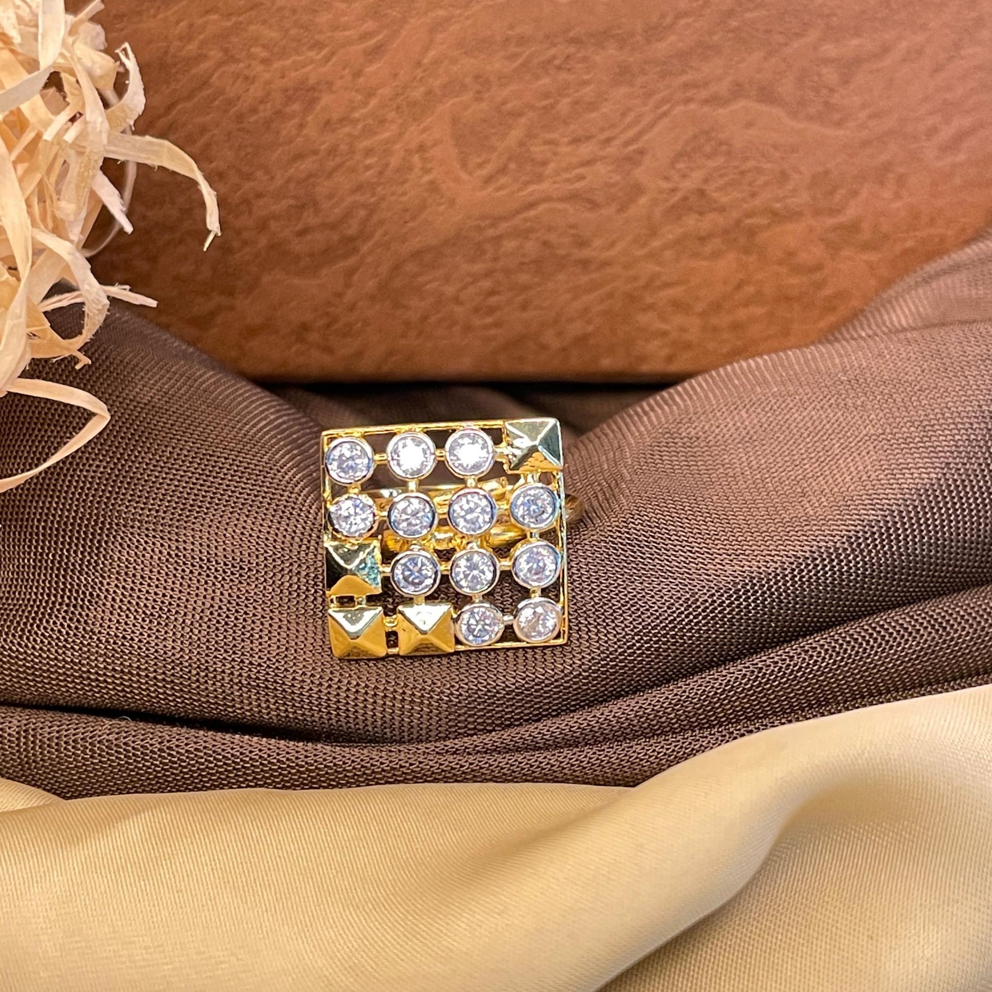 Antique Square Diamond Fancy Ring - Abdesignsjewellery