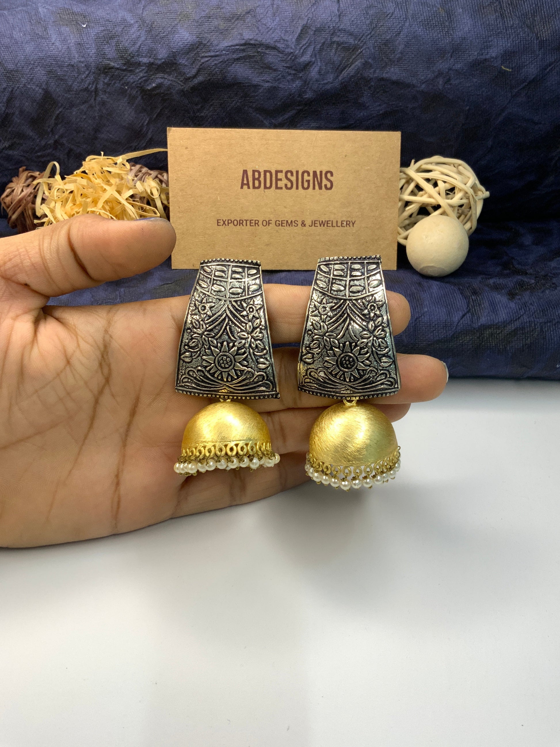 Classic High Quality Matt Gold Plated Jhumka - Abdesignsjewellery