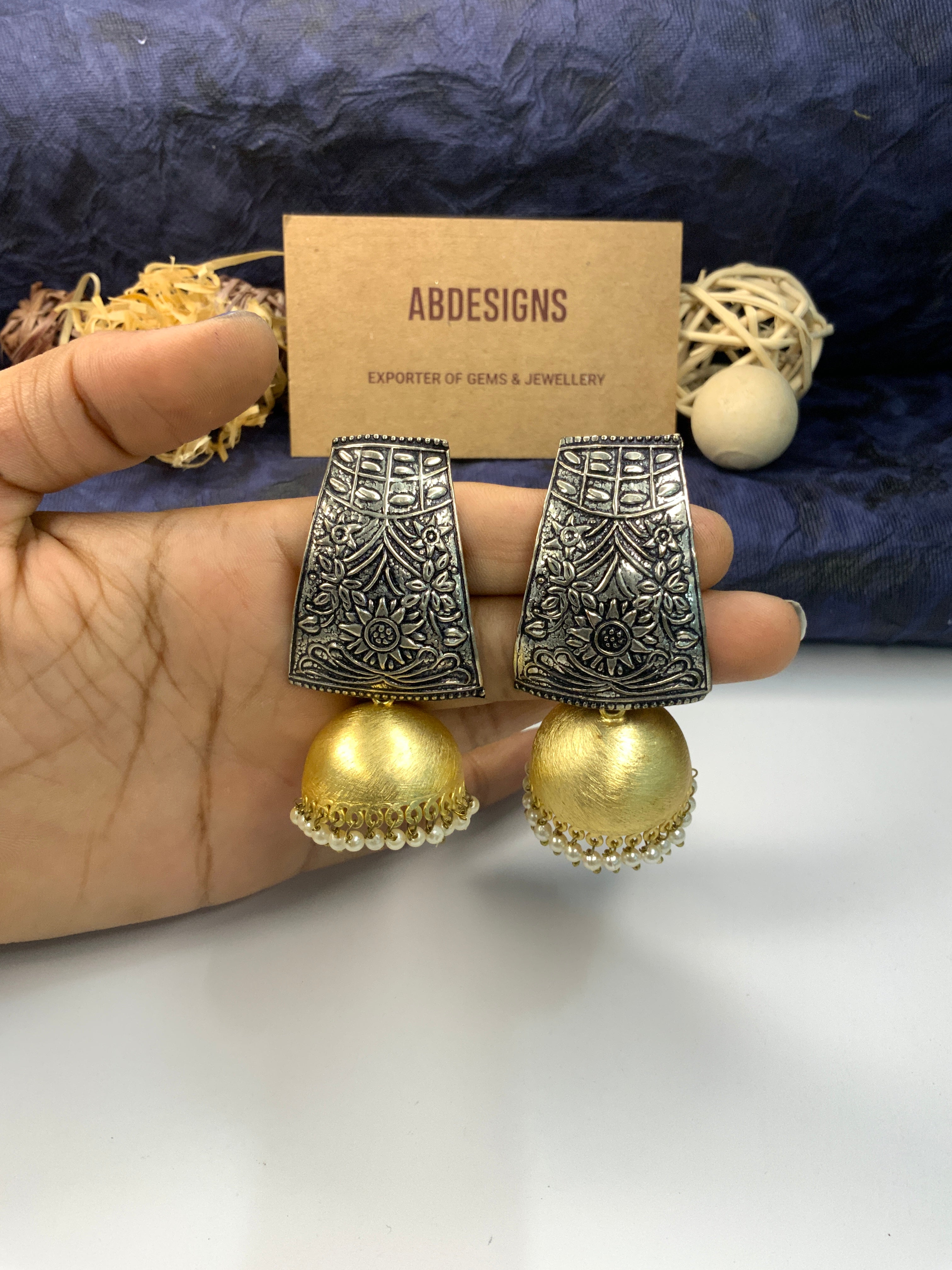 Classic High Quality Matt Gold Plated Jhumka - Abdesignsjewellery