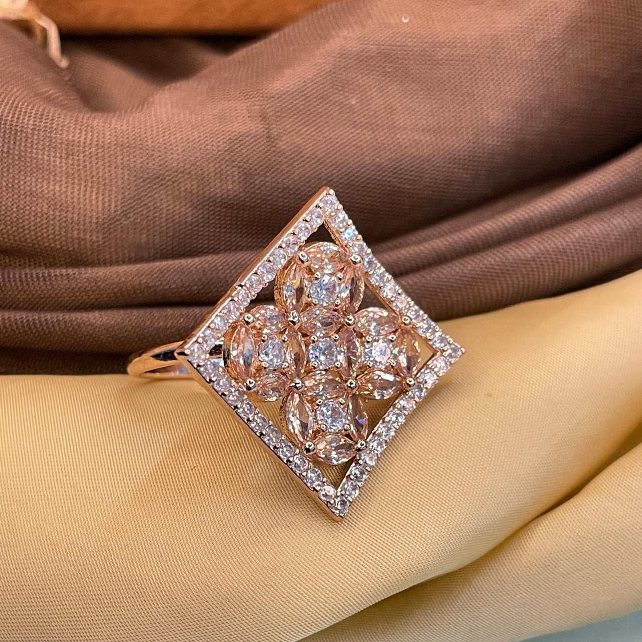 Lovely Square Diamond Ring