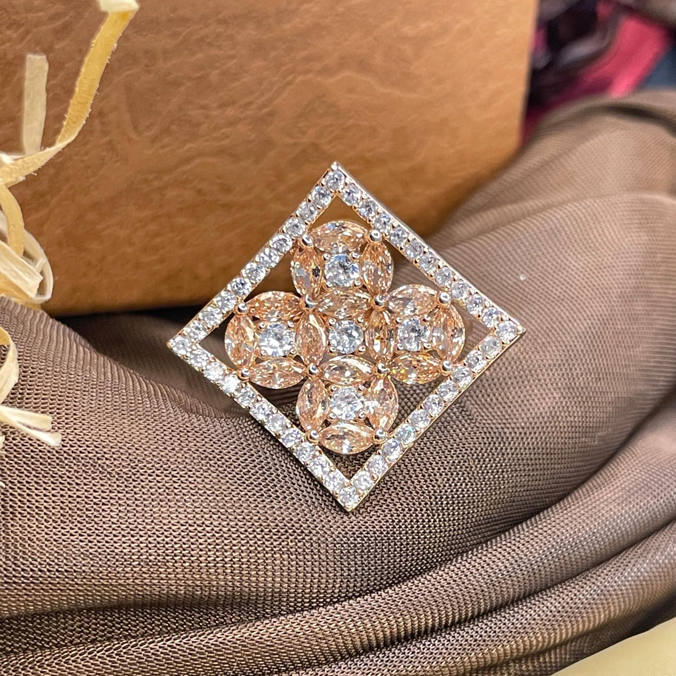 Lovely Square Diamond Ring