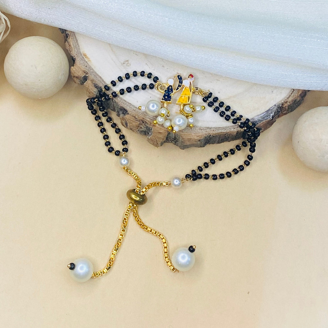 Hand Paint Couple Hand Mangalsutra - Abdesignsjewellery