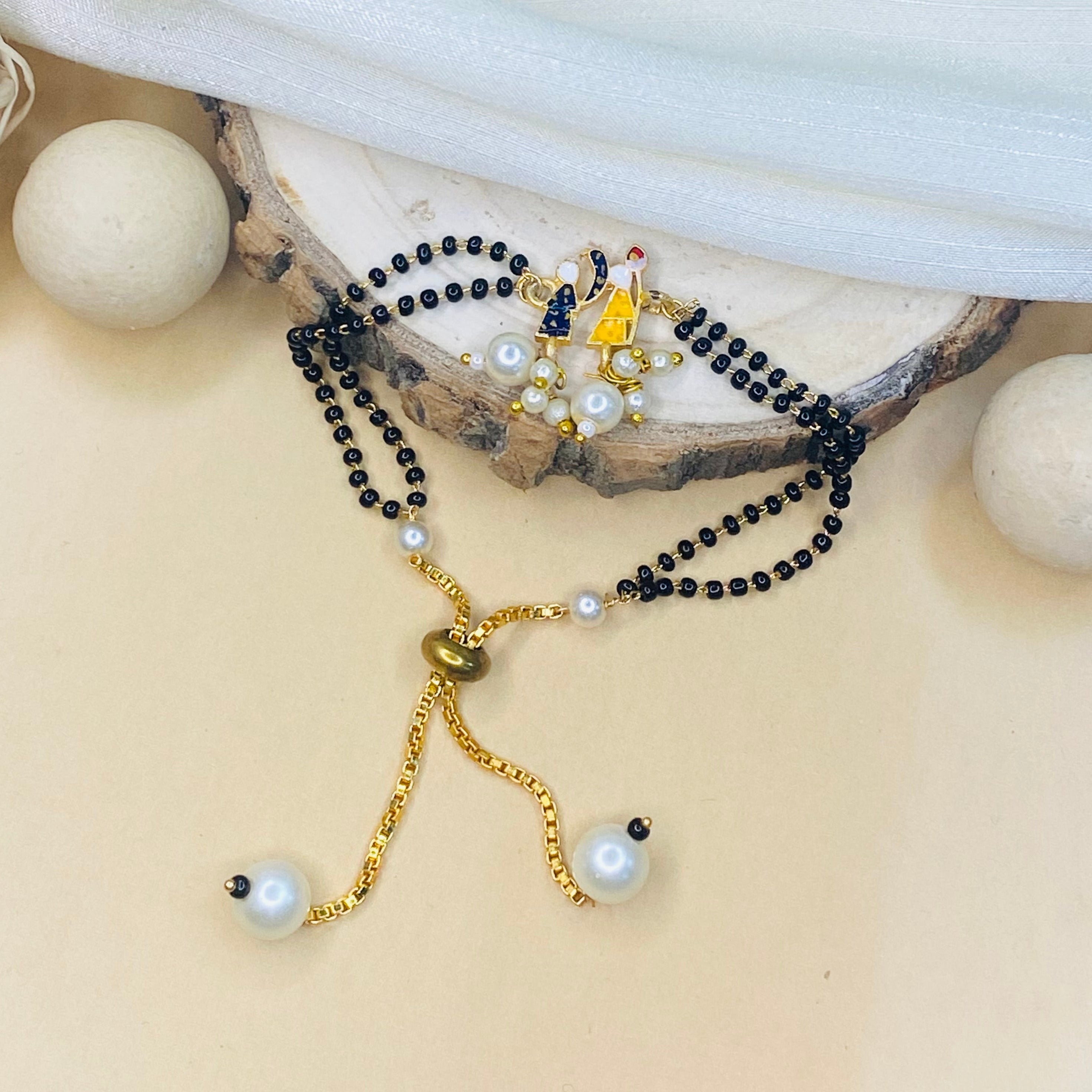 Hand Paint Couple Hand Mangalsutra - Abdesignsjewellery