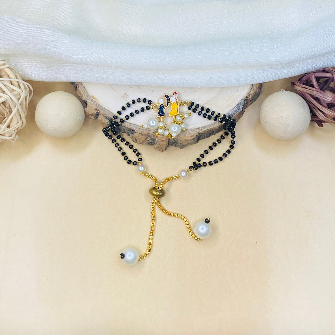 Hand Paint Couple Hand Mangalsutra - Abdesignsjewellery