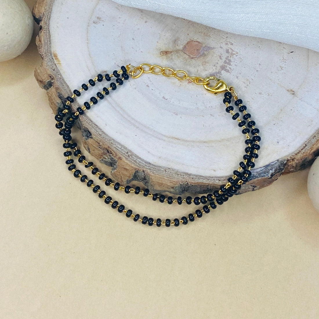Beautiful Simple Blackbead HandMangalsutra - Abdesignsjewellery